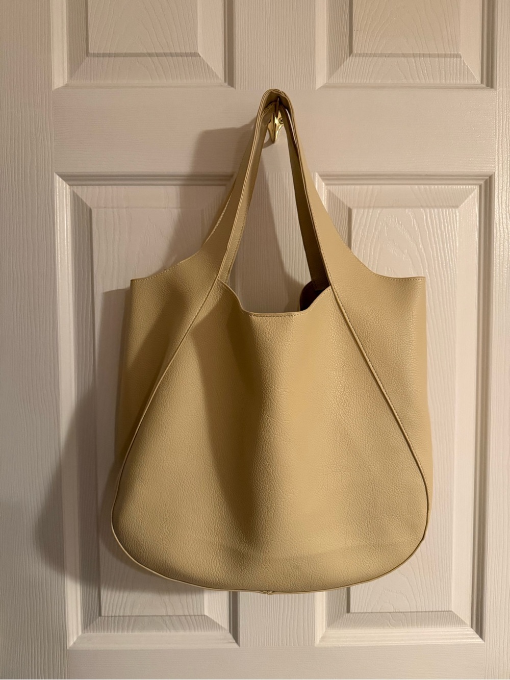 NWT Anthropologie Cream Slouchy Shoulder Tote